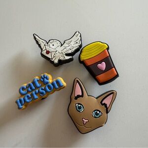 CROCS- Jibbitz Charms-Cats-Harry Potter-Owl-Coffee